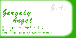 gergely angel business card